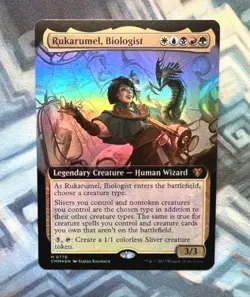 1x MTG Rukarumel, Biologist *FOIL* (Extended Art) Commander Masters Mythic! NM! - Image 1