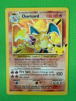 Pokemon Charizard 4/102 Celebrations 25th Anniversary Holo Centered NM+ - Image 1