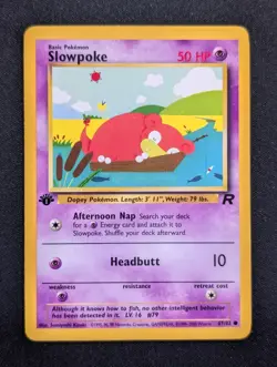 Slowpoke 67/82 Team Rocket Pokemon NM 1st Edition - Image 1
