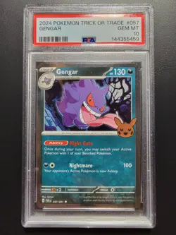 TRICK OR TRADE 2024 GENGAR 057/091 PSA 10 POKEMON TCG GEM MINT - Image 1