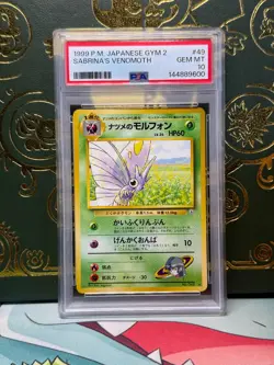 1999 POKEMON JAPANESE GYM 2 #49 SABRINA'S VENOMOTH PSA 10 - Image 1