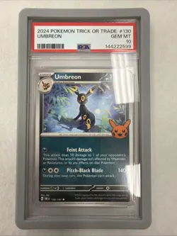 Pokemon Umbreon English Obsidian Flames 130/197 SV03 PSA 10 - Image 1