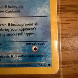 Pokemon TCG Shellder #54/62 Fossil MP 1st Edition - Image 3
