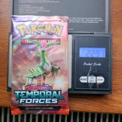 Heavy 22.97g Pokemon Tcg temporal forces Booster Pack Factory Sealed New - Image 1