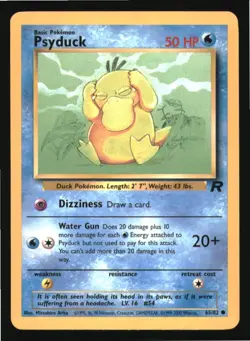 Psyduck 65/82 Common Team Rocket Pokemon Unlimited Moderately Played - Image 1