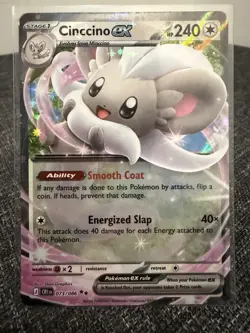 Pokemon TCG Cinccino ex 073/086 Me04: Chaos Rising Holo MINT/Near Mint - Image 1