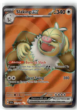 Slaking ex 227/191 Ultra Rare Surging Sparks Pokemon NM b3 - Image 1