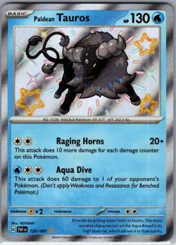 Paldean Tauros 120/091 SV: Paldean Fates - Pokemon Card - NM - Image 1