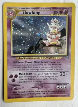 Slowking 14/111 Holo Neo Genesis Pokemon Card WOTC 2000 Vintage - Image 1