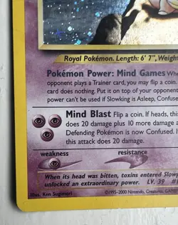 Slowking 14/111 Holo Neo Genesis Pokemon Card WOTC 2000 Vintage - Image 5