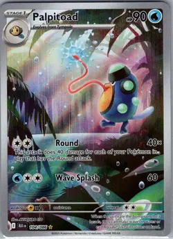 Palpitoad 104/086 SV: Black Bolt - Pokemon Card - NM - Image 1