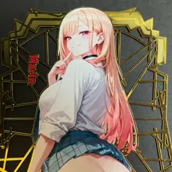 Goddess Story Gold METAL Card - Random Serial Number #/100! Marin Bikini Anime - Image 3