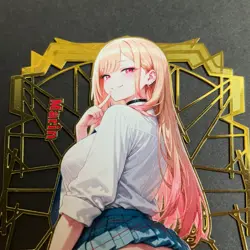 Goddess Story Gold METAL Card - Random Serial Number #/100! Marin Bikini Anime - Image 4