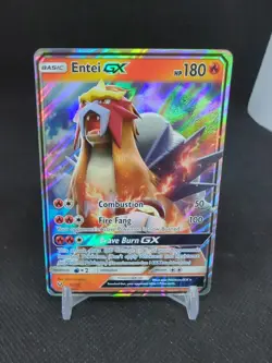 2017 Pokemon Sun & Moon Shining Legends Entei-GX #10/73 - Image 1