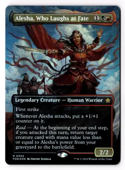 Alesha, Who Laughs at Fate (Borderless) 343 Foundations Foil NM - Image 1