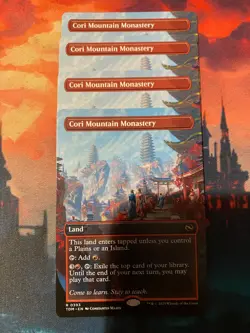 MTG Tarkir Dragonstorm Cori Mountain Monastery Borderless x 4 - Image 1