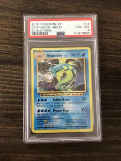 2016 Gyarados Holo XY Evolutions PSA 8 Pokemon Card #34 - Image 1