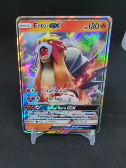 2017 Pokemon Sun & Moon Shining Legends Entei-GX #10/73 - Image 1