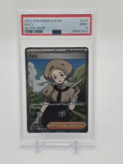 Pokemon Katy #237/198 PSA 9 Ultra Rare Full Art Holo English SV01 2023 - Image 1