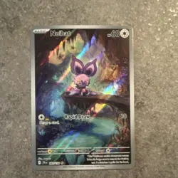 Pokemon TCG Noibat 169/159 Sv09 Journey Together Illustration Rare Full Art Holo - Image 1