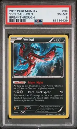 Pokemon PSA 8 Yveltal #94 Holo XY BREAKpoint 2015 English - Image 2