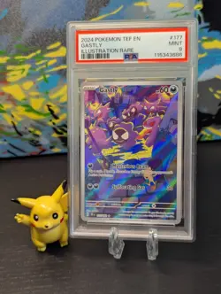 2024 POKEMON 🔮 TEF EN-TEMPORAL FORCES ILLUSTRATION RARE #177 GASTLY 😈 PSA 9 - Image 1