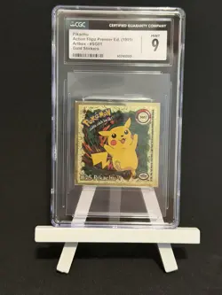 CGC Mint 9 Pikachu (SG01) 1999 Pokemon Action Flipz Artbox Gold Sticker - Image 4