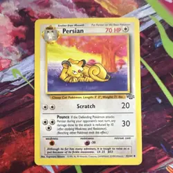 Pokemon Persian 1st Edition Jungle 42/64 Stage 1 70 HP Uncommon Regular - Image 1