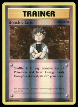 BROCK'S GRIT 74/108 UC EVOLUTIONS POKEMON REVERSE HOLO NM/M - Image 1