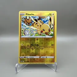 Pikachu 049/195 Reverse Holo Common - Silver Tempest 2022 SWSH Pokemon TCG - NM - Image 1