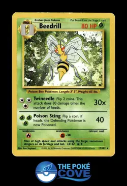 Beedrill 17/102 | Base Set Unlimited | Pokemon Rare | MP - Image 1