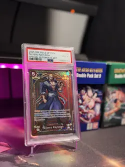 2025 ONE PIECE OP11 #005 FIST OF DIVINE SPEED SILVERS RAYLEIGH SP ALT ART PSA 10 - Image 4