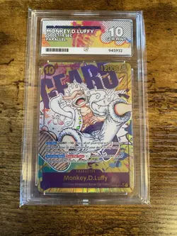 Luffy Alt Art OP05-119 SEC Gear 5 ENGLISH One Piece TCG ACE 10 PERFECT SUBGRADES - Image 1