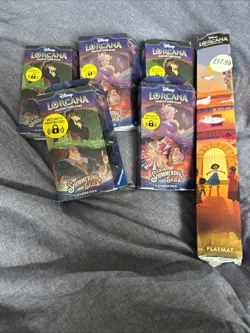 Disney Lorcana Bundle - 5 X Starter Decks & 3 X Playmats - New - See Description - Image 1