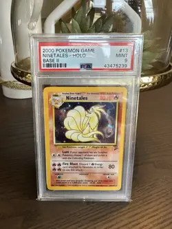 2000 Pokemon Ninetales #13 Holo Base Set 2 PSA 9 - Image 1
