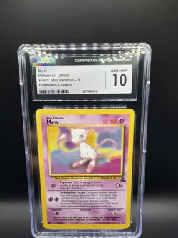 Pokemon Black Star Mew Promo-Pokemon League CGC Gem Mint 10 - Image 1