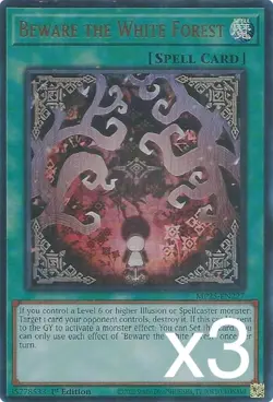 3X Yugioh Beware the White Forest MP25-EN227 Ultra Rare 1st Edition NM - Image 1