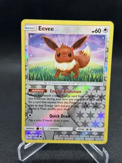 POKEMON TCG EEVEE REVERSE HOLO! 101/149 SUN & MOON SM BASE SET - Image 1