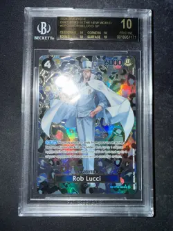 One Piece Card English - Rob Lucci Mosaic OP05 #093 - BGS PRISTINE BLACK LABEL - Image 1