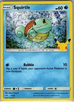 Squirtle - 17/25 Holo McDonald's 25th Anniversary Promos - Pokemon Card - NM - Image 1