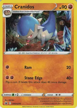 Cranidos Holo Promo SWSH: Sword & Shield Promo Cards SWSH274 NM - Image 1