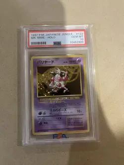 Pokemon TCG Mr Mime No. 122 PSA 10 Japanese Jungle Holo Vintage Card - Image 1