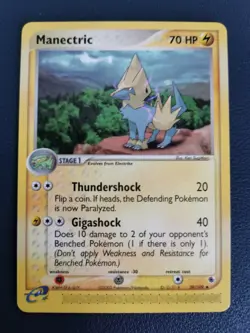 Pokemon Card Manectric 39/109 EX Ruby & Sapphire Uncommon - Image 1