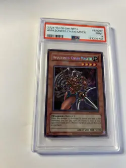 Yugioh PSA 9 Amazoness Chain Master RP01-EN097 Secret Rare 2024 Reprint - Image 2