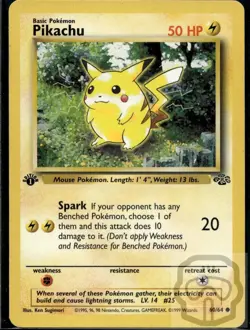 Pikachu 60/64 C Jungle Pokemon 1st Edition NM/M - Image 3