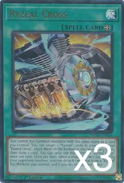 3X Yugioh Ryzeal Cross MP25-EN264 Ultra Rare 1st Edition NM - Image 1