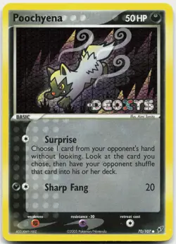 Poochyena 70/107 Common Deoxys Pokemon Reverse Holo Lightly Played - Image 1
