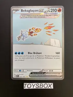 Carte Pokemon Bekaglacon EX Alt 222/197 / EV Flammes Obsidiennes EV3 / Exc FR - Image 2