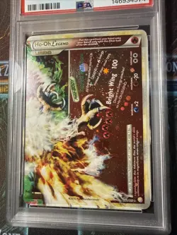 2010 POKEMON HEARTGOLD & SOULSILVER #112 HO-OH LEGEND-HOLO PSA 7 - Image 3