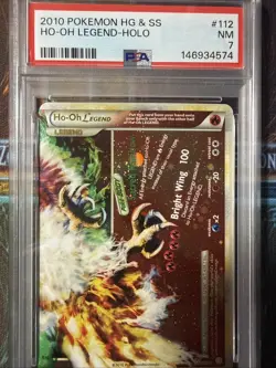 2010 POKEMON HEARTGOLD & SOULSILVER #112 HO-OH LEGEND-HOLO PSA 7 - Image 4